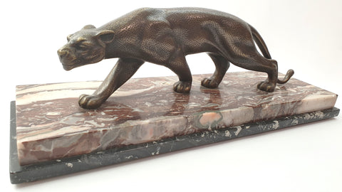 Hammered Pure Bronze Panther Salvatore Melani  1930s