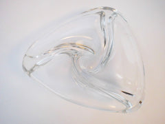 Centerpiece Val Saint Lambert   Clear Crystal  1958 René Delvenne.  Signed Val St Lambert