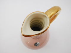 Pink with gold accents BOCH Frères Pitcher Vase, ca./from 1937  La Louvière Belgium