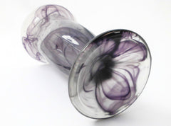 Art Deco Vase in Purple Cloud Pressed Glass, Polished outside, matt inside. 1920s  George Davidson & Co, England.